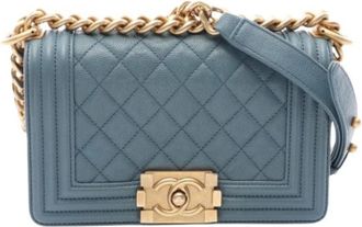 Chanel Pre-owned Boy Small Shoulder Bag - Dames - Vintage Schoudertas - Blauw - ONE Size - Vintage