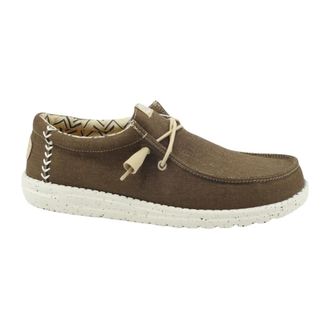 Hey Dude Wally Stretch Canvas - Heren - Veterschoenen - Bruin - 44 EU - Schoenen