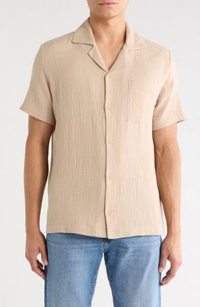 Joe's Gauze Camp Shirt in Weathered Teak at Nordstrom Rack, Size Xx-Large