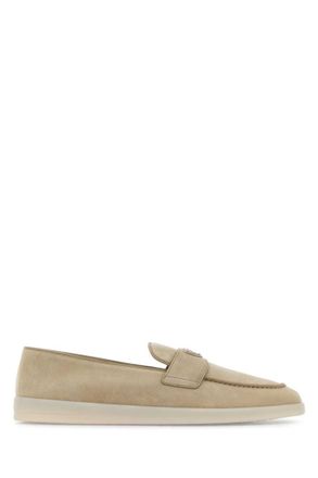 Prada Beige Suede Loafers