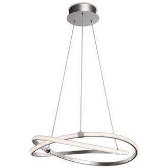 Mantra Inspired Mantra - Infinity - L&aacute;mpara Colgante De Techo 42w Led 3000k, 3400lm, Plata Regulable, Cromo Pulido, Acr&iacute;lico Blanco