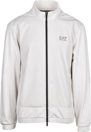Emporio Armani Light Grey Polyamide Elastane Mens Zip Sweatshirt