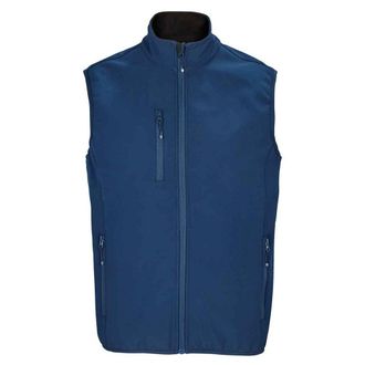 SOLS Heren Falcon Softshell Bodywarmer met rits (Afgrond blauw)