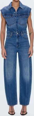 Pistola Denim Ace Barrel Leg Jumpsuit In Blue