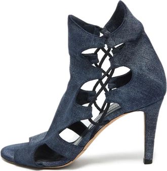 Jimmy Choo London 90mm denim sandals - Blue