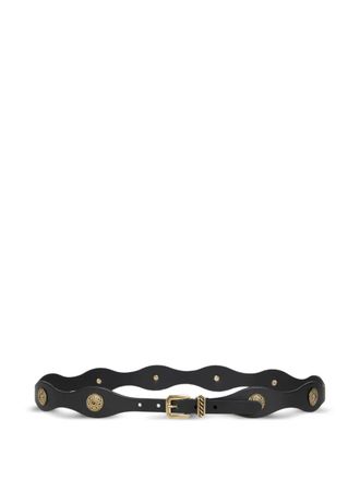 Etro jewel studs leather belt - Black