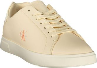 Calvin Klein Polyurethane Lace-Up Sneaker - Beige