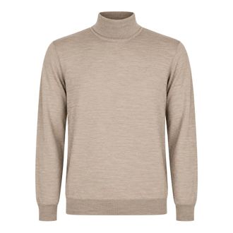 Fedeli Dolcevita coltrui - Heren - Truien - Beige - Maat: 2XL Wol