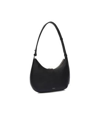 Furla Goccia S Leather Shoulder Bag - Black