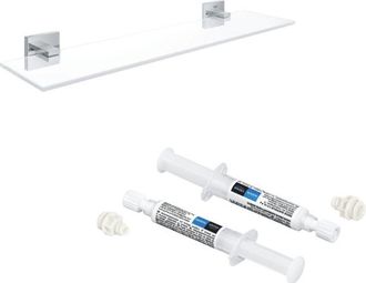 GROHE Estante Grohe Start Cube 53 Cm Cromado + Grohe Quickglue A2 Para Acceso Con Dos Placas De Fijaci&oacute;n