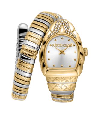 Roberto Cavalli Womens Snake Stainless Steel Watch - Silver & Gold - One Size