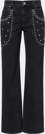Isabel Marant Jeans Silka bootcut con borchie