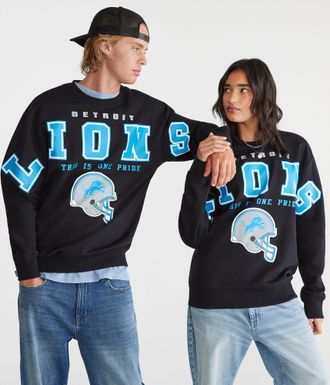 A&eacute;ropostale Detroit Lions Crew Sweatshirt