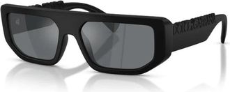Dolce & Gabbana Rechthoekige Zonnebril - unisex - Zonnebrillen - Zwart - 56 MM - Accessoires