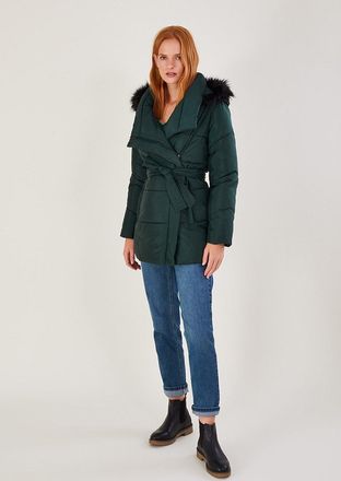 Monsoon Pauline Padded Fur Hood Coat