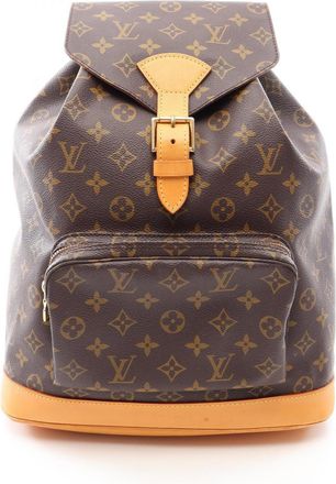 Louis Vuitton Brown Monogram Coated Canvas Leather Backpack (Pre-Owned)