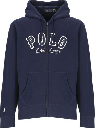 Ralph Lauren Hoodies & sweatvesten, Heren, Blauw, M, Katoen, RL Fleece Western-Logo Hoodie