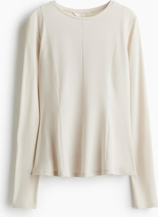 H&M Peplumshirt - Beige