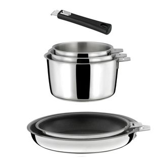 Cuisinox Lote de 6 piezas: 3 cacerolas, 2 sartenes con revestimiento cer&aacute;mico