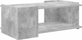vidaXL Mesa De Caf&eacute; Gris Hormig&oacute;n 90 X 50 X 33 Cm Madera De Ingenier&iacute;a Vidaxl