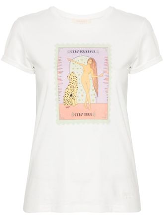 Twin-Set logo-embroidered cotton T-shirt - White