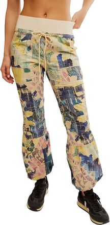 Free People Movement Cool Climber Pants in Pink/Yellow Combo at Nordstrom Rack, Size X-Large