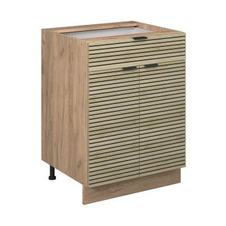 Vicco Muebles Bajos Fame-line, Panel De Roble, 60 Cm Con Caj&oacute;n, Sin Encimera