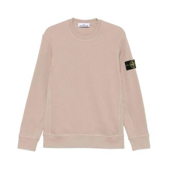 Stone Island Sweatshirts, male, Beige, Size: 2XL Maglione con applicazione