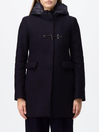 Fay Cappotto al ginocchio in lana e cashmere con cappuccio in nylon e alamari