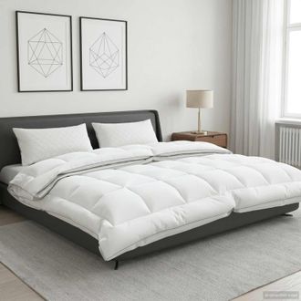 vidaXL Vidaxl Piumone Trier 200x220cm 4 Stagioni 140+220gsm Bianco