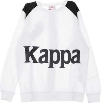 Kappa Heren Crewneck Sweatshirt Wit/Zwart - Heren - Sweatshirts - Wit - L - Hoodies & sweatvesten