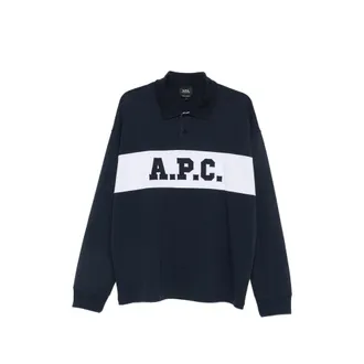 A.P.C. A. p.c. Logo-print Long-sleeve Polo Shirt