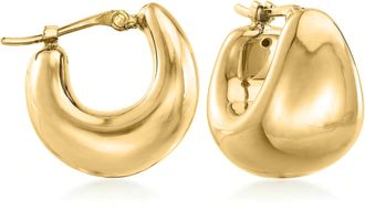 Ross-Simons 18kt Gold Over Sterling Silver Puffed Dome Hoop Earrings