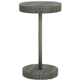 vidaXL Mesa De Jard&iacute;n De Rat&aacute;n Sint&eacute;tico Gris 60,5x106 Cm Vidaxl