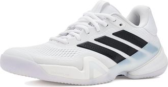 adidas Barricade 1/4 Clay Tennis Womens Shoes White/Black/White : 10.5 B - Medium, Rubber