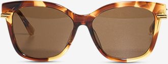 Bottega Veneta Sonnenbrille aus Acetat in Schildpattoptik Classic Square