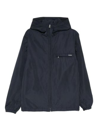Sandro logo-detail padded jacket - men - Polyester/Polyamide/Cotton/Polyester - M - Blue