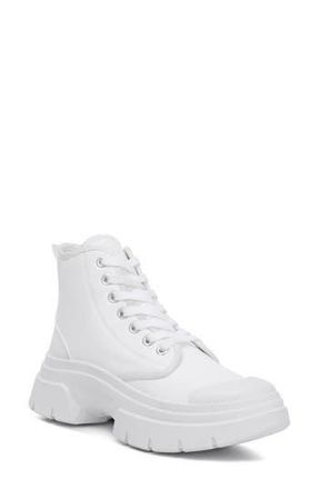 London Rag Roxane Chunky Combat Boot in White at Nordstrom Rack, Size 9