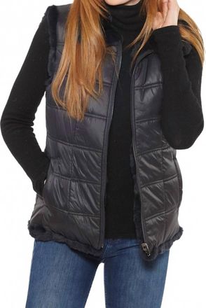 Linda Richards Rex Zip Reversible Vest In Navy