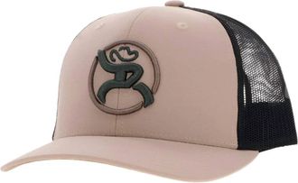 Hooey Roughy Strap Trucker Cap In Tan/black