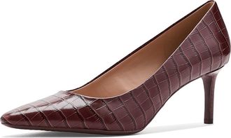 Cole Haan 65mm High Heel Go-to Janey High Womens Heels Mahogany Crocodile Print Leather : 10.5 B - Medium