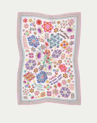 Me369 Womens River Scarf In Off White