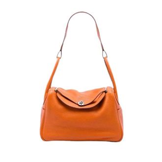 Herm&egrave;s Pre-owned Lindy 34 - Dames - Pre-owned - Oranje - Maat: ONE Size Leer