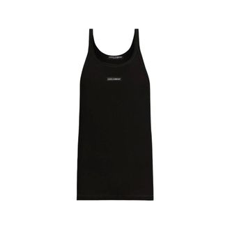 Dolce & Gabbana Sleeveless Tops, male, Black, Size: 2XL Sleeveless Top