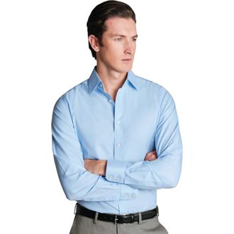 CHARLES TYRWHITT Non-Iron Twill Shirt in Sky Blue at Nordstrom, Size 15 - 33