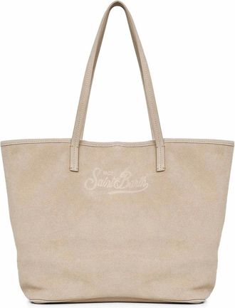 MC2 Saint Barth Ruime Handtas - Dames - Shoppers - Beige - ONE Size - Leer - Tassen