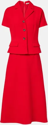 Emilia Wickstead Alexina wool cr&ecirc;pe midi dress