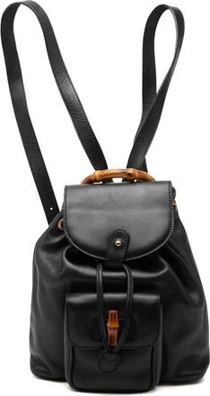 Gucci Pre-owned Gucci Calfskin Bamboo Backpack Ladies PWCX78Z9WNIAMF08