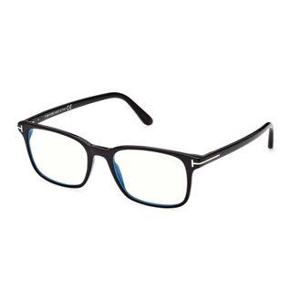 Tom Ford Glasses, male, Black, Size: 53 MM Blue Block Square Opticals