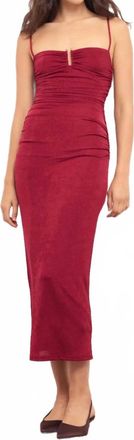 Minkpink Maya Midi Dress In Wine